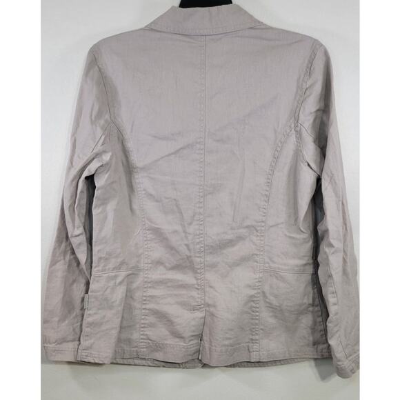 Woolrich Blazer Womens Small Linen Cotton Blend Classic Corporate Minimal Blazer - Picture 5 of 9